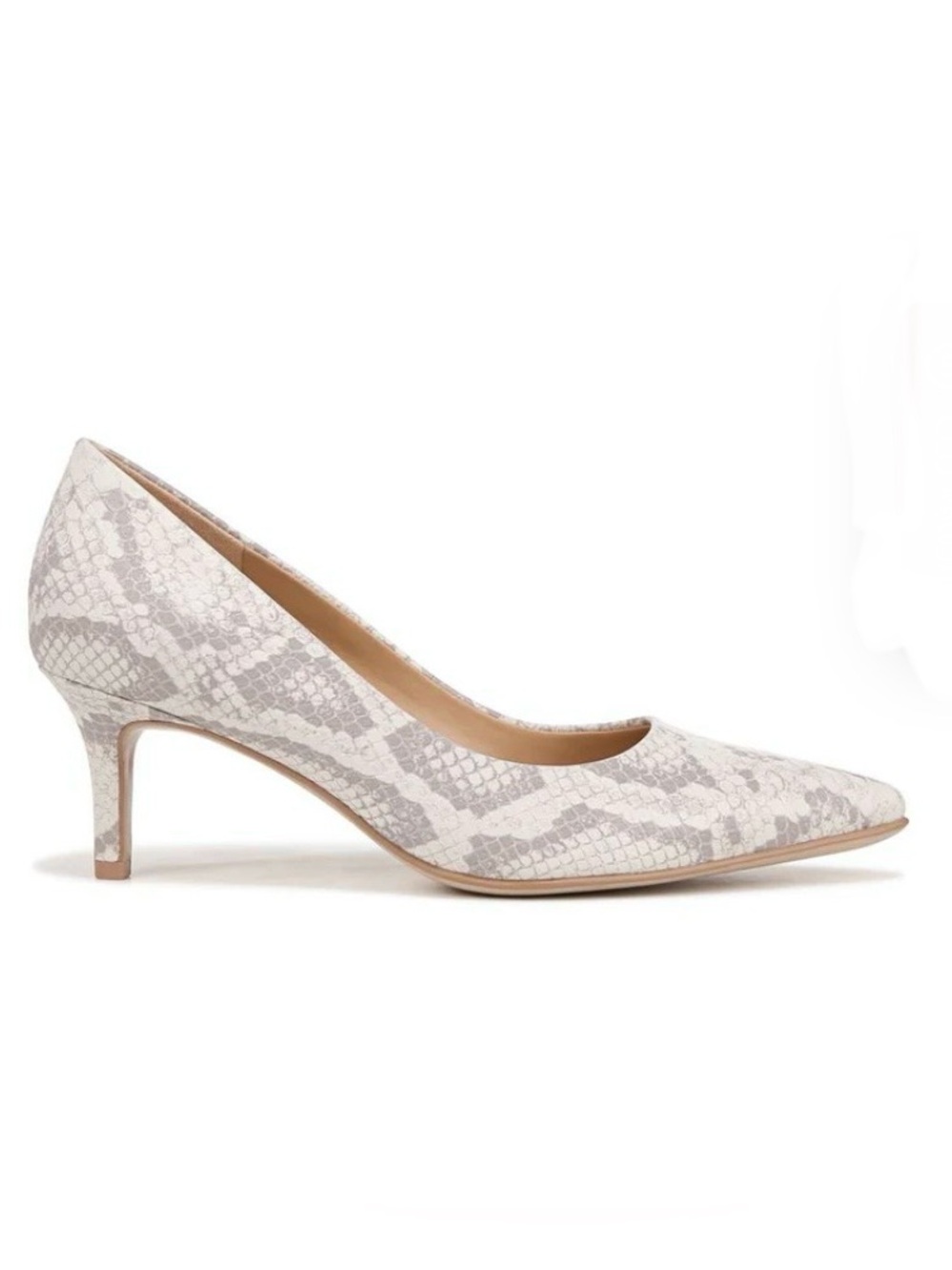 Naturalizer Everly Pump in white snake print